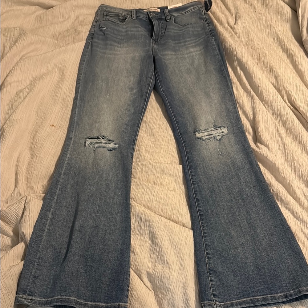 Lucky Brand Distressed Blue Flare Jeans